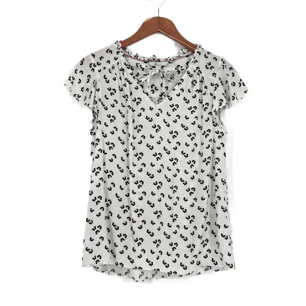 Boden Angelica Top Womens sz UK 10 US 6 Ruffle Tie Neck Blouse - Picture 12 of 16